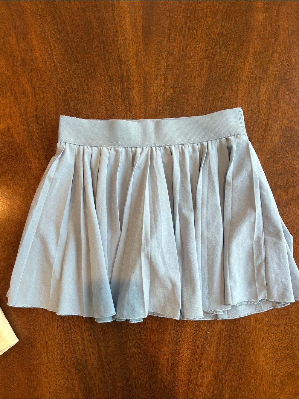TNA Sky Blue Pleated Skater Mini Skirt